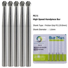 Wave Dental Carbide Bur FG330 Round 1/4 2 4 6 8 557 Friction Grip High Speed Bur