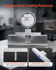 VEVOR Depth Gauge Micrometer 0-22in Range with 4 Anvils and 6 Rods Precision