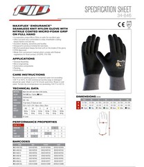PIP 34-846 ATG MaxiFlex Micro Foam Nitrile Grip WORK GLOVES Dotted Palms 6 PAIR