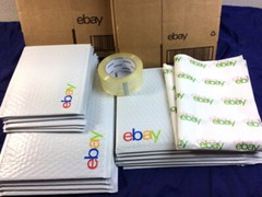 Ebay Shipping Supplies KIT Padded MAILERS Bubble Envelopes, BOXES Tissue &1 TAPE