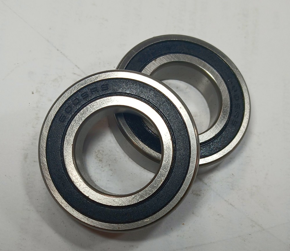2 NEW UNBRANDED 6005RS 25X47X12 DEEP GROOVE BALL BEARINGS NNB ***MAKE OFFER***
