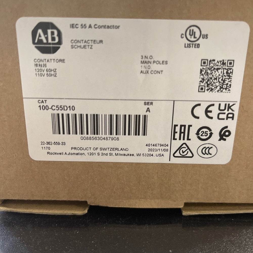 ALL BRADLEY 100-C55D10. 110/120Ac
