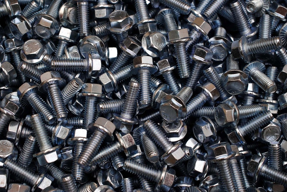 (100) Grade 5 Hex Head 3/8-16 x 1 Serrated Flange Bolts Cap Screws Zinc
