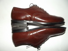 Iron Age Safety Shoes Mens9M Brown Leather Wingtip Steel Toe Oil Proof Bostonian