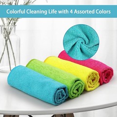HOMEXCEL Microfiber Cleaning Cloth 210GSM, Pack of 12, Size:11.5″ x 11.5″, Ultra