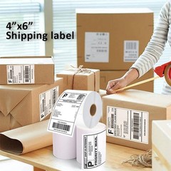 Fanfold 4 x 6 Direct Thermal Labels White Perforated Shipping Labels，Perforated