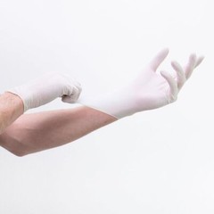 100 X-SMALL XS Advance IF62 Latex Exam Gloves White Powder-Free, Textured