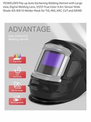 Yes Welder True Color Flip Up Design Auto Darken Welding Helmet/MaskDigital lens