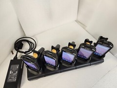 ✅LOT OF 5 Zebra TC56 2D Android Scanners +Cradle +New Cases & Handles!🔥⭐
