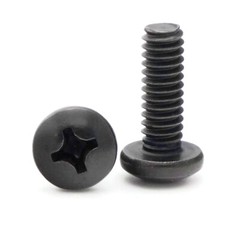 #10-24 Black Oxide Stainless Steel Phillips Pan Head Machine Screw Select Size