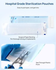 JMU Dental Medical Self Seal Pouch Bag Sterilization Pouches 5.25*11″ 2000 Count