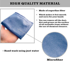 8 Pack of Glass Cleaning Microfiber Cloths 16 x 16 Blue All Purpose Cloth