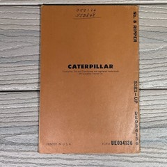 OEM CAT Caterpillar Parts Book No. 8 Ripper s/n 53E1 UP Form UE034136 Vtg 1967