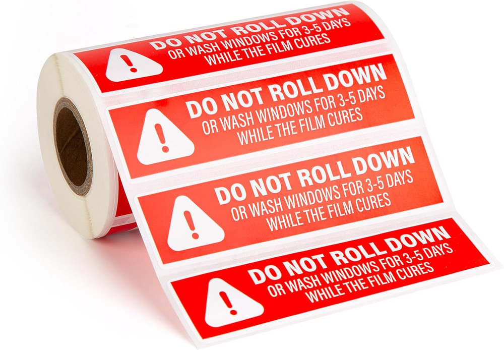 500Pcs Do Not Roll down Window Stickers, Removable Adhesive Warning Labels for A