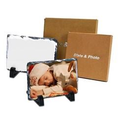 15 Pack 7.87″x11.8″ Sublimation Photo Slate Rock Plaque Blanks w/ Holder
