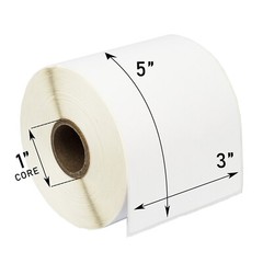 ZEBRA / ELTRON 3×5 (3″ x 5″) Direct Thermal Labels – (1) Roll of 300 Labels