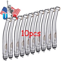 10Packs NSK Style Dental High Speed Surgical Handpiece Push Button Turbine 4Hole