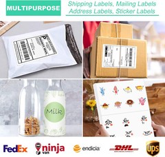 50-1000 Premium 8.5″ X 5.5″ Half Sheet Shipping Labels Self Adhesive 2 Per Sheet