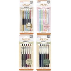 Zebra Sarasa 20 Color Gel Pen Vintage1.2 & Milk & Decoshine Made in Japan