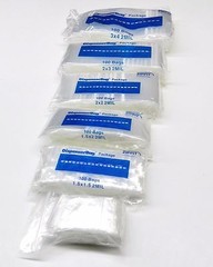 600 Bags 2mil Small Sizes Assortment Clear Reloc Zippit Assorted 6 Sizes 100@