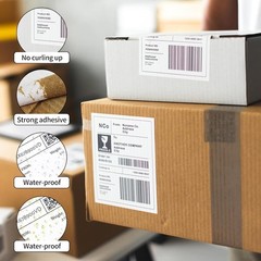 1000 Shipping Labels 8.5″x5.5″ Rounded Corner Self Adhesive 2 Per Sheet Blank US