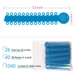 45 Color Dental Elastic Ligature Ties Rubber Power Bands for Orthodontic Braces