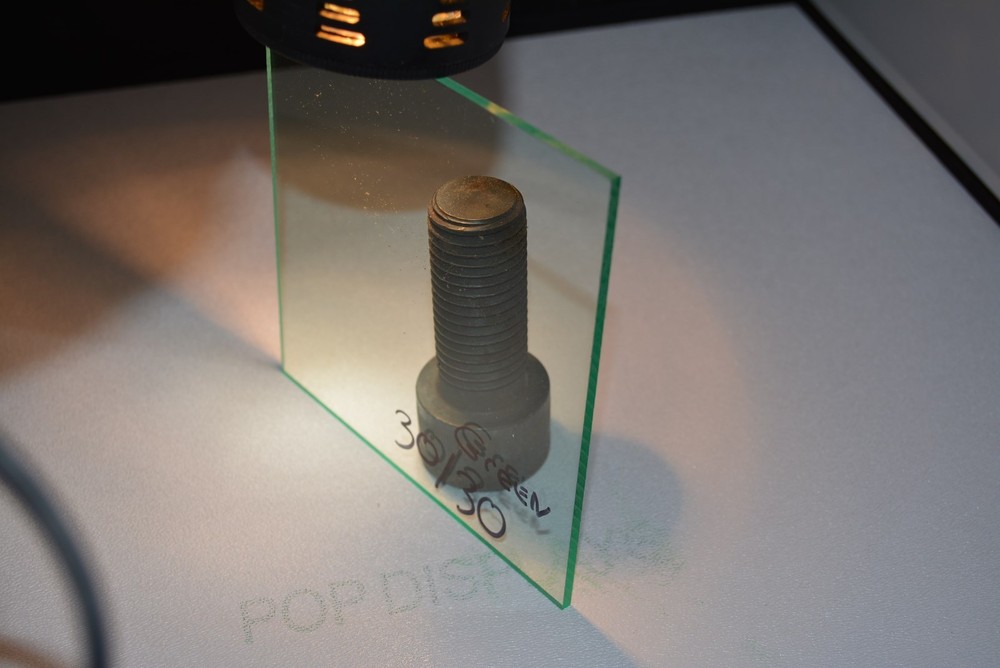 #3030 GLASS GREEN ACRYLIC SHEET 1/8″ x 1.5″x 1.5″ POPDISPLAYS SAMPLE