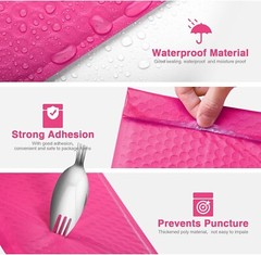 100 Pack Poly Bubble Mailer Padded Envelope Mailing Bags 6×10″ 6×9″ #0 Hot Pink