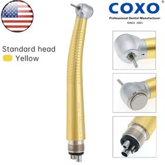 US COXO Dental High Speed Handpiece Air Turbine Anti-retraction 4 Hole Colorful