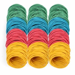 600PCS Large Rubber Bands Heavy Duty Elastic Long Rubber Bands 4 Assorted Colors