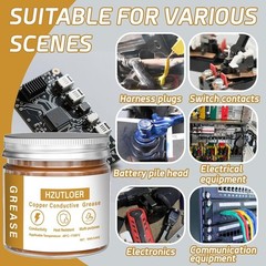 Copper Conductive Grease,100G Anti Arcing Conductive Paste for Automotive,Power