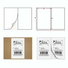 USA 50-40000 Adhesive 8.5×5.5 Shipping Labels FBA Ebay Mailing Label 2 Per Sheet
