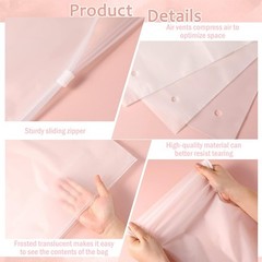 50 garment packaging bags, 7×8 inch frosted zipper bags with ventilation holes.