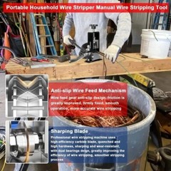Manual Electric Wire Stripping Machine Cable Stripper Crank Scrap Copper Cutter