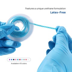 Dental Ortho elásticos cadena látex ligadura elástica bandas para soportes Ties