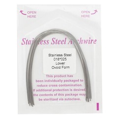 100pcs Dental Ortho Arch Wire Natural Niti Stainless S Round Rectangular Ovoid