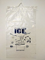 100 COMMERCIAL CRYSTAL 10 LB LBS 1.5 MIL Plastic Ice Bag Bags With Drawstring