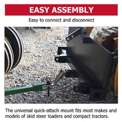 Skid steer 3 Point Attachment Adapter Skid Steer Trailer Hitch Front Loader Case