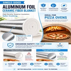 High-temperature insulation ceramic fiber blanket with aluminum foil facing