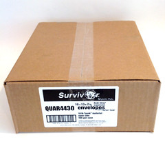 Box of 100 Survivor QUAR4430 Tyvek Expansion Mailers 10 x 13 x 2″ Open Side NEW