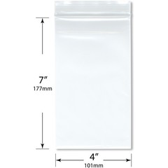 Plymor 4″ x 7″, 4 Mil Heavy Duty Zipper Reclosable Plastic Bags