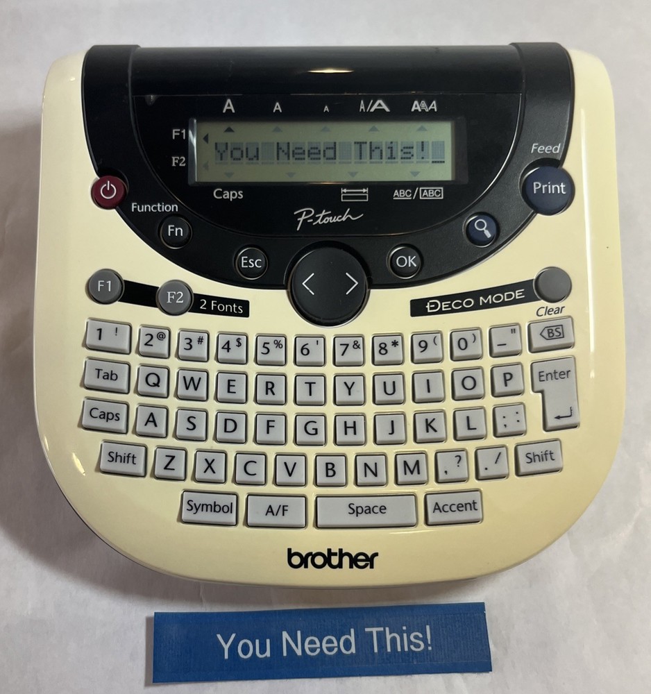 Brother PT-1290 Label Thermal Printer Tested And Working -clear tape Included
