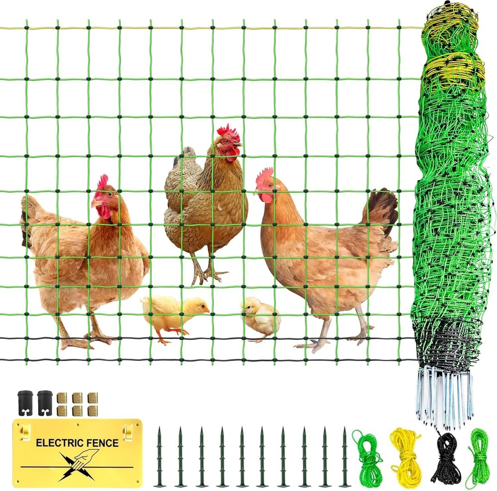 Portable Electric Poultry Netting Fence 47.5″H x 168′ L Livestock Nets Mesh