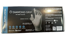 Diamond Grip 8MIL Nitrile Gloves – Black, SIZE: SMALL (Pack of 100)