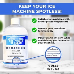 Universal Ice Maker Cleaner & Descaler 16 fl Oz – Ensure Refreshingly Clear Ice