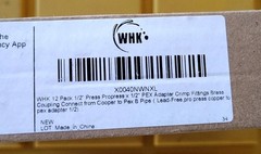 12 Pack 1/2″ Press Propress X 1/2″ PEX Adapter Crimp Fittings Brass Coupling