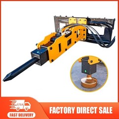 Hydraulic Breaker + Pile Driver Head for Bobcat Skid Steer – Dual Function Tool