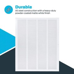 20 In. X 25 In. Steel Return Air Grille Free Ship NEW