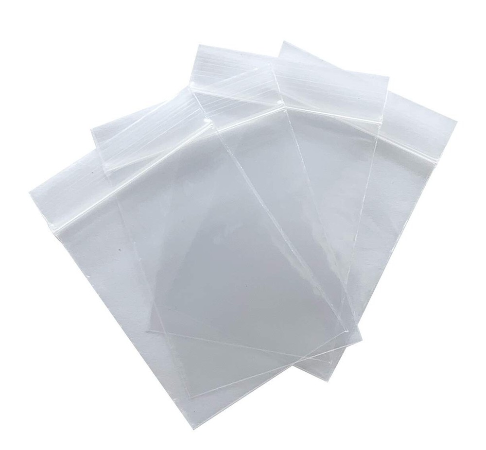100 Clear Zip Seal Plastic Bags Jewelry Zipper Top Lock Reclosable Baggies 2 Mil