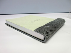 Desk Notepad 5×7 Leather Cover Refillable 250 Pages Barneys New York Silver Link